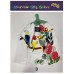 Crochet Top Hand Towel / Tea Towel -  Parrots Crochet Top Hand Towel / Tea Towel -  Parrots